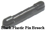 Black Plastic Pin Brooch Black Plastic Pin Brooch